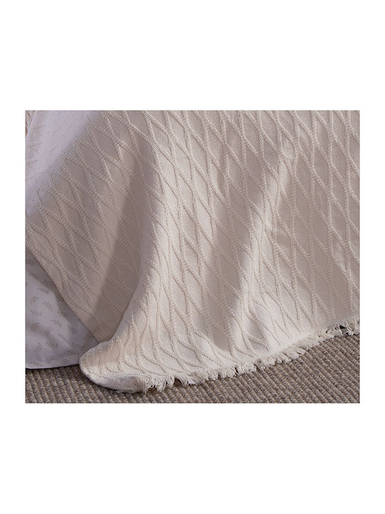 Nef-Nef Homeware Outlast Κουβέρτα Πικέ Υπέρδιπλη 230x240εκ. Ecru