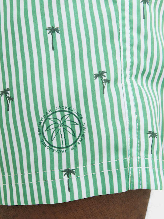 Costum de Baie Bărbătesc Pantaloni Scurți Green Bee Aqua cu Dungi