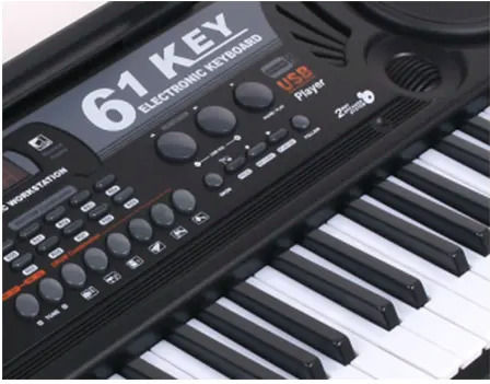 Tastatur Schone Klange mit 61 Tasten mit Notenständer Schwarz