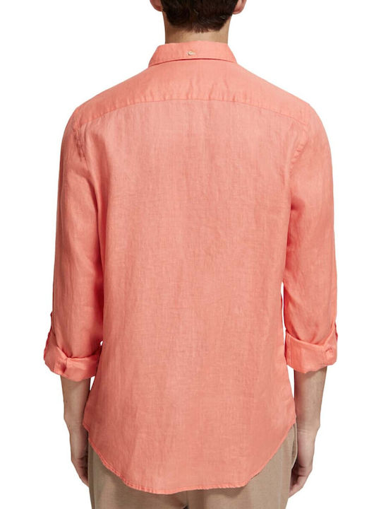 Scotch & Soda Leinen Hemd Coral Reef