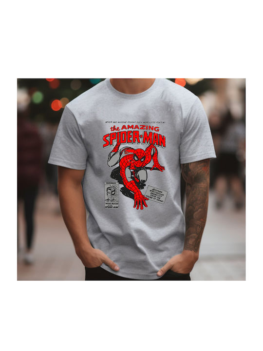 Tricou gri The Amazing Spiderman Original Fruit Of The Loom 100% bumbac No21