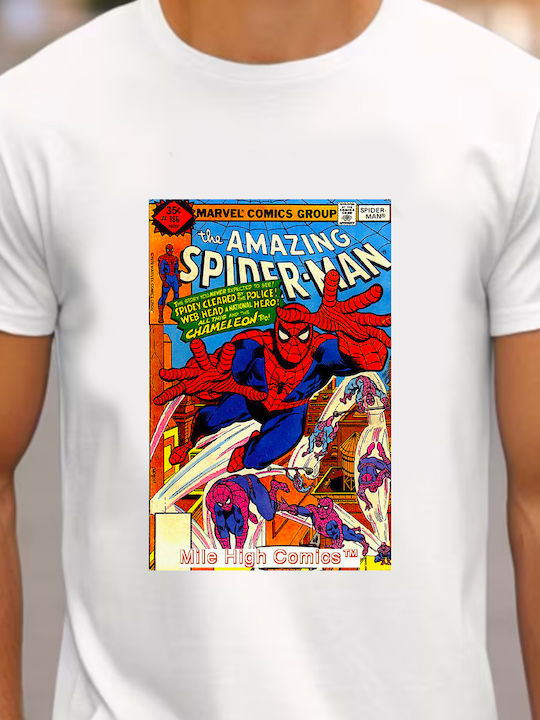 Λευκή Μπλούζα Tshirt Spiderman Comics Original Fruit Of The Loom 100% Βαμβάκι No20