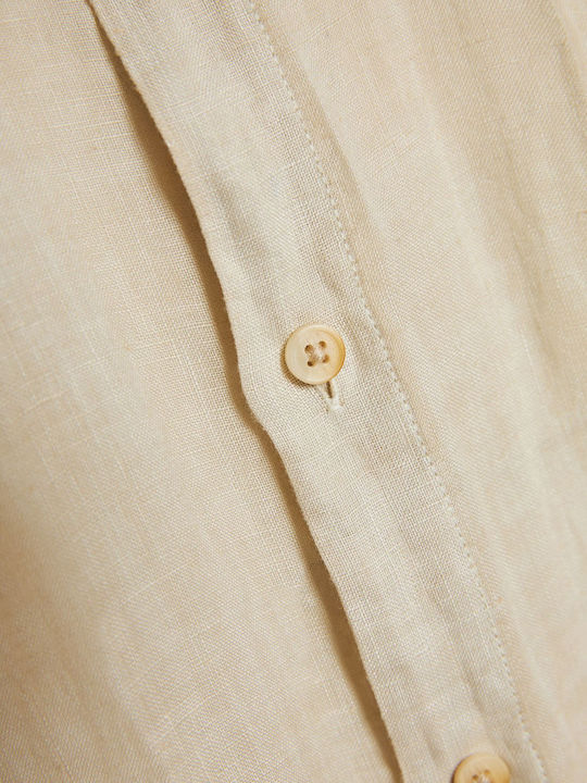 Long-sleeved Linen Shirt Sand