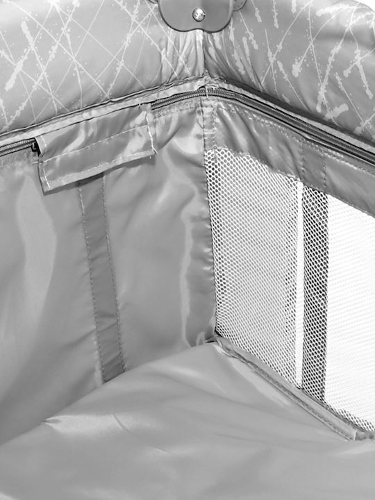 Lorelli Torino Plus Playpen 2 Levels with Changing Table & Mattress Fog Striped 127x68cm