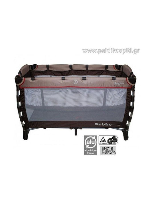 Bebe Stars Nobby Playpen 2 Levels with Mattress Brown 125x65cm