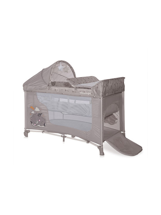 Lorelli Moonlight Playpen 2 Levels with Changing Table & Mattress Beige 126x70cm