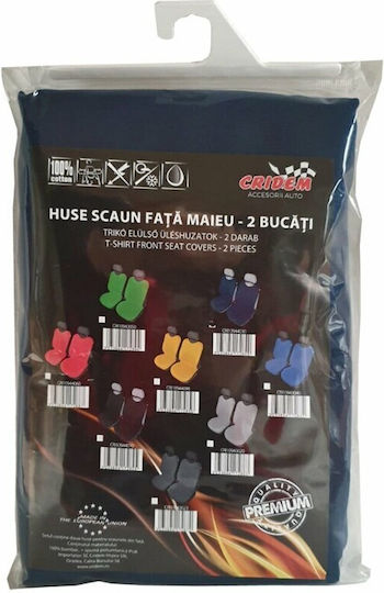 Cridem Undershirt Front Seat Cover 2pcs - Dark Blue