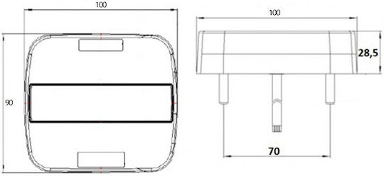 Kamar Set Lumini Trailer LED cu șuruburi 1buc