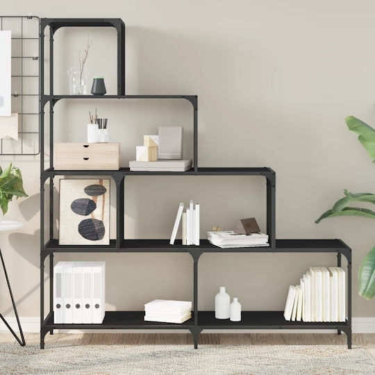 Bibliotecă Neagră 139x33.5x149cm