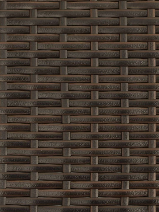 Șezlonguri pentru grădină și piscină - Pat Dublu Rattan cu Pernă și Parasolar Maro 110x201cm