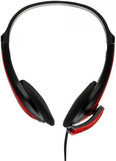 Headsets With Micr. Spacer, Wired, Red