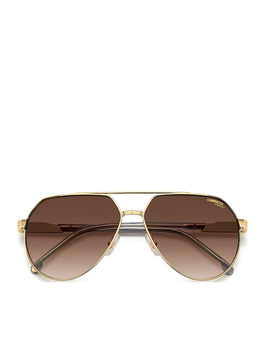 Carrera Unisex Sunglasses With Gold Metallic Frame And Grey Gradient Lens 1067/S 2F7/HA