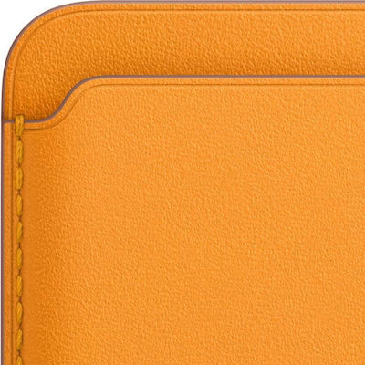 Apple Leather Wallet MagSafe Θήκη Καρτών California Poppy