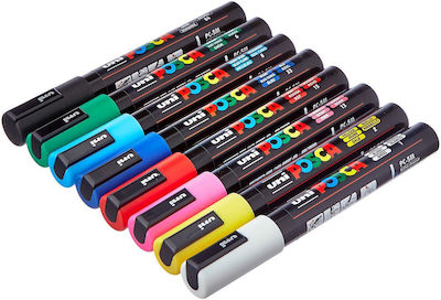 Uni-Ball PC-5M Acrylic Markers 5mm Colorful 8pcs