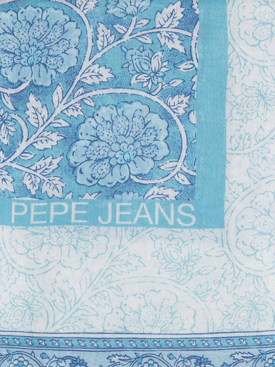 Pepe Jeans Nuwia Γυναικείο Φουλάρι Τιρκουάζ