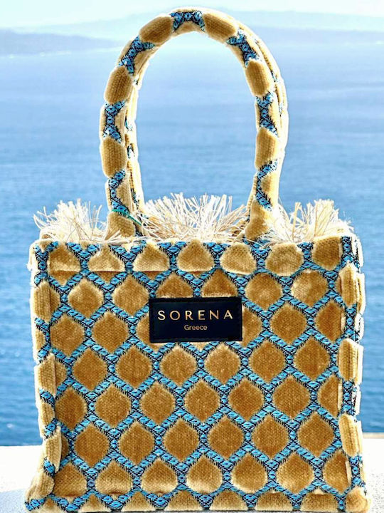 Sorena Griechenland Mini Tote Bag Athina 307 - Gold Blau