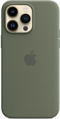 Apple Silicone Case with MagSafe Back Cover Σιλικόνης Olive (iPhone 14 Pro Max)