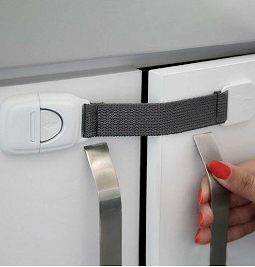 Baby Jem Cabinet & Drawer Lock made of Plastic in White Color 4pcs