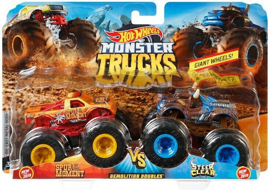 Hot Wheels Monster Trucks Cars Set Assorted 1:64 Monster Truck For 3+ Years (Various Designs) 2 pcs