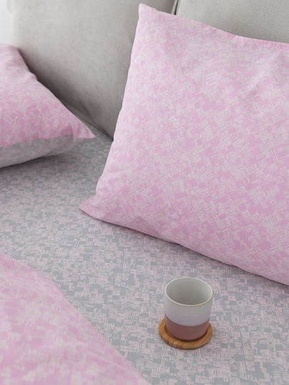 Palamaiki Bettwäsche-Set Einzel 170x260cm. Fashion Life Fl6234 Rosa 3Stück