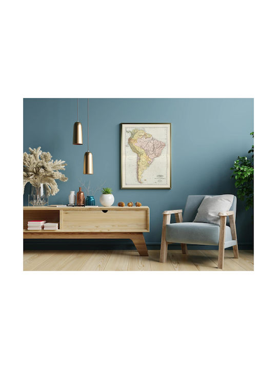 Rand, Mcnally & Co.'s Indexed Atlas Of The World Map Of South America Gemälde auf Leinwand 120x80cm