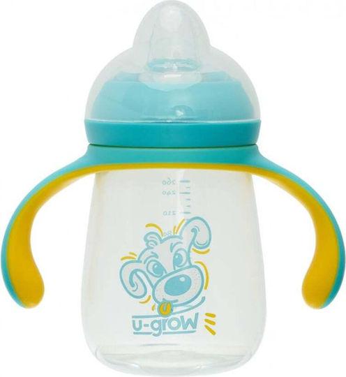 U-Grow Εκπαιδευτικό Μπιμπερό Σιλικόνης με Λαβές Πολύχρωμο 260ml
