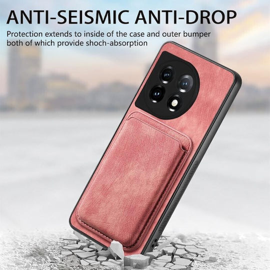 Card Magnetic Wallet Πλαστικό Ροζ (OnePlus 12)