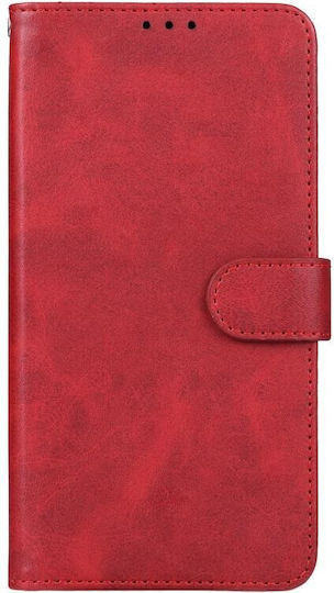 Umschlag Rückseite Leder Rot (OnePlus 12R)