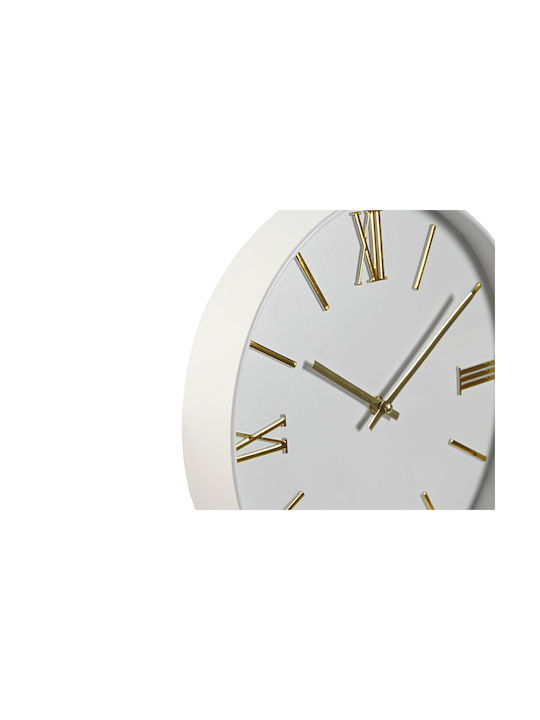 Wanduhr Home Esprit Weiß Gold Pvc Wanduhr 30 X 4 X 30 Cm (x2)