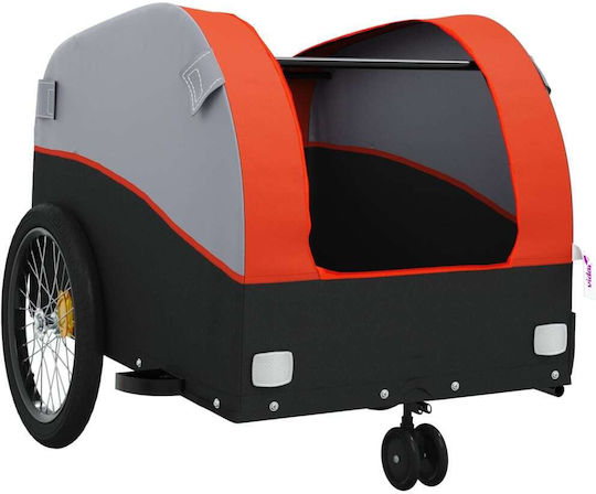 Vidaxl Anhänger Fahrradzubehör Schwarz Orange 30 Kilo Eisen