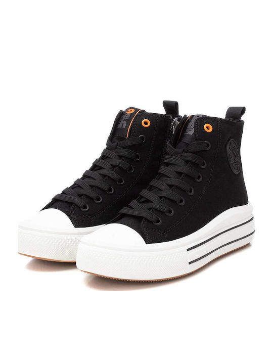 Γυναικεία Flatforms Μποτάκια Μαύρα