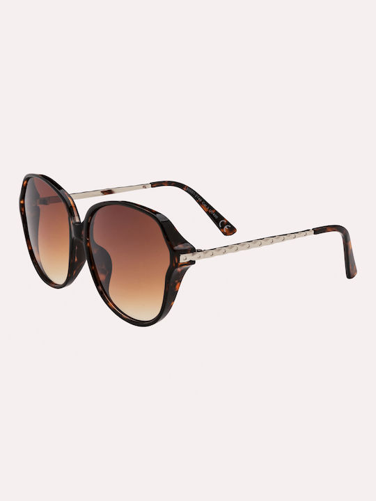 Women's Sunglasses with Brown Tartaruga Plastic Frame and Brown Gradient Lens 01-2149-2