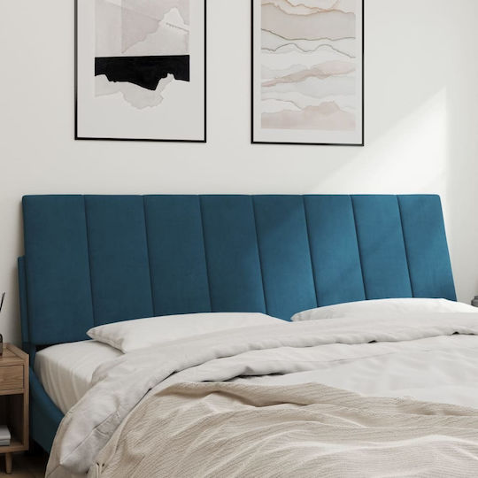 vidaXL Fabric Bed Headboard Cushion Blue 160x45cm