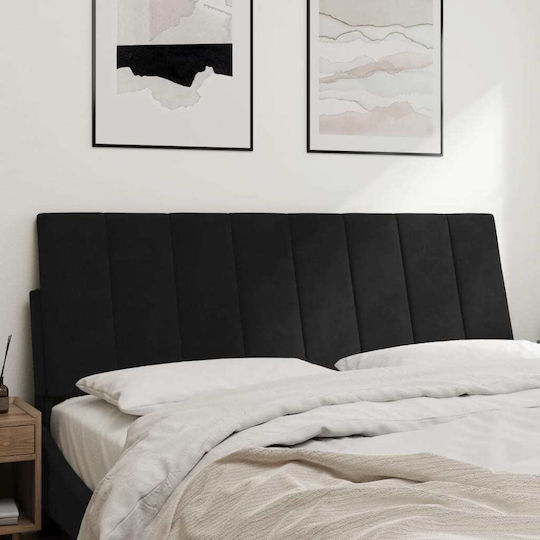 vidaXL Headboard Cushion Fabric Black 120x45cm
