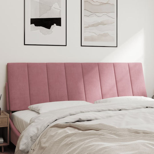 vidaXL Fabric Pink Pillow for Bed Headboard 160x45cm