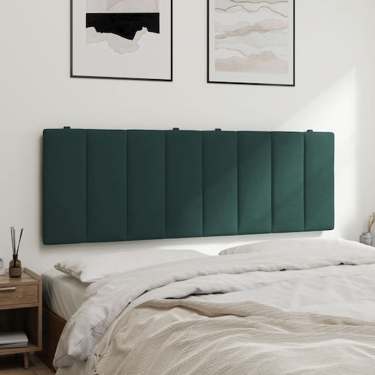 vidaXL Fabric Back Cushion Dark Green 120x45cm for Bed Headboard