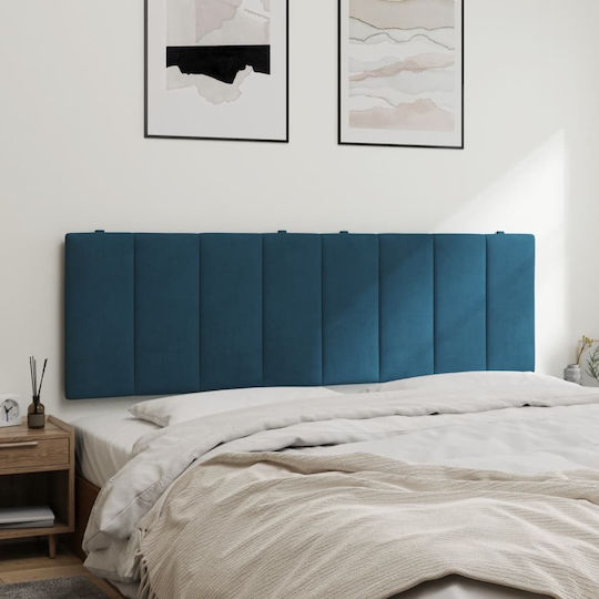 vidaXL Fabric Bed Headboard Cushion Blue 160x45cm