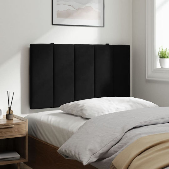 vidaXL Back Cushion For Fabric Black Bed Headboard 80x45cm