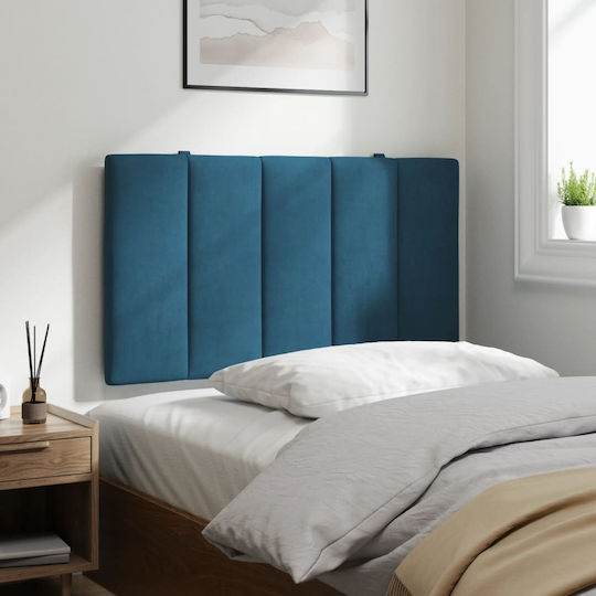 vidaXL Fabric Bed Headboard Cushion Blue 80x45cm