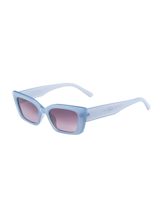 Women's Sunglasses with Blue Plastic Frame and Purple Gradient Lens 01-1910-04