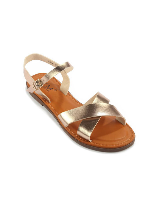 Ancient Greek Cross-Strap Sandal Fshoes 8076.19 - Fshoes - Champagne