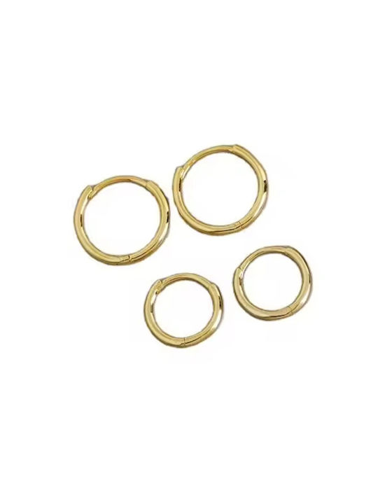 Cercei Hoop Set 2 perechi 10mm & 8mm Oțel 316l Aur Bode 02092