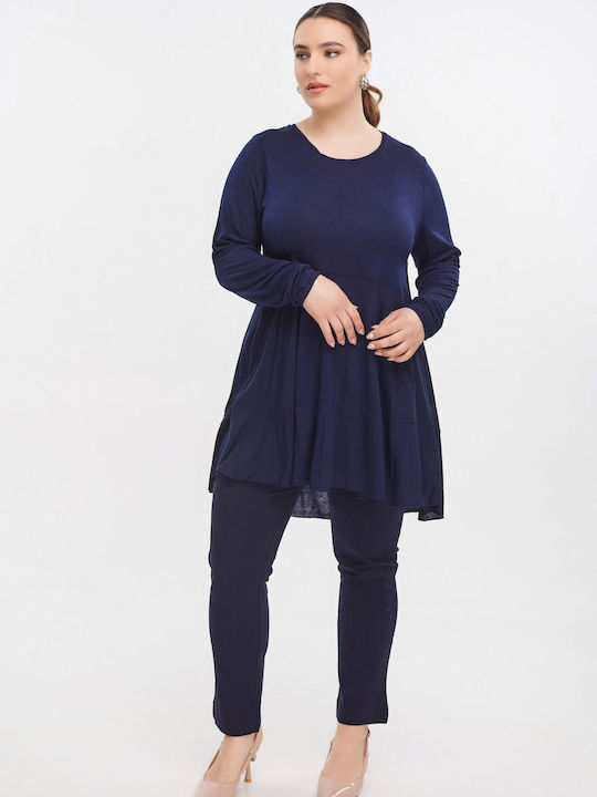 Women's Blouse Long Sleeve Blue