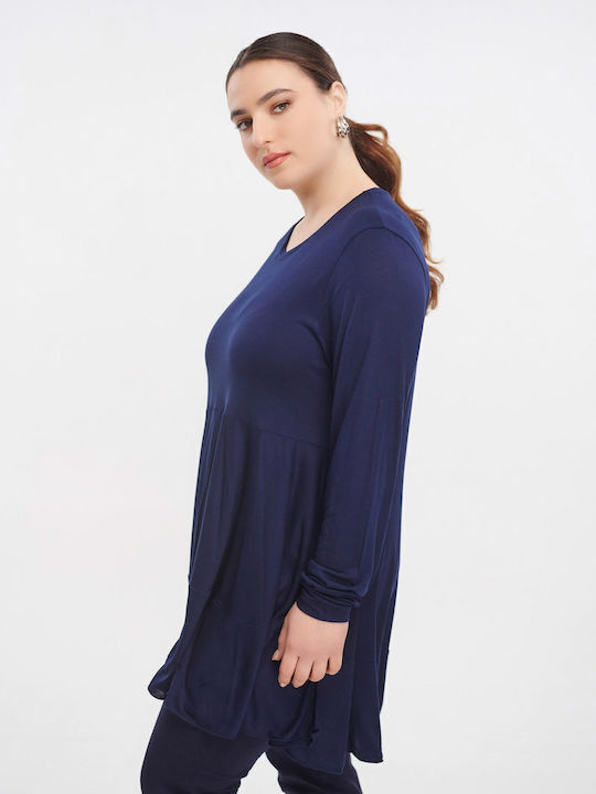 Women's Blouse Long Sleeve Blue