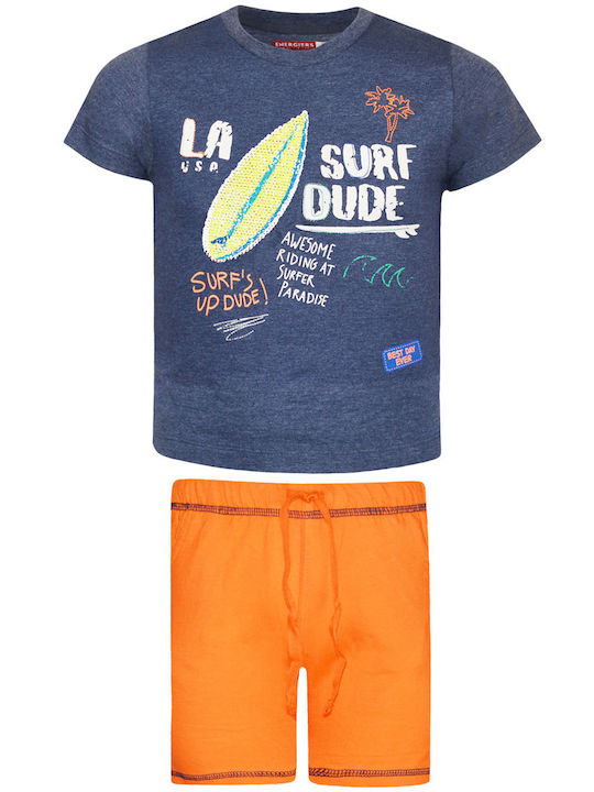 Energiers Kinderkleidung Set mit Shorts Sommer 2Stück PORTOOKALI Surf