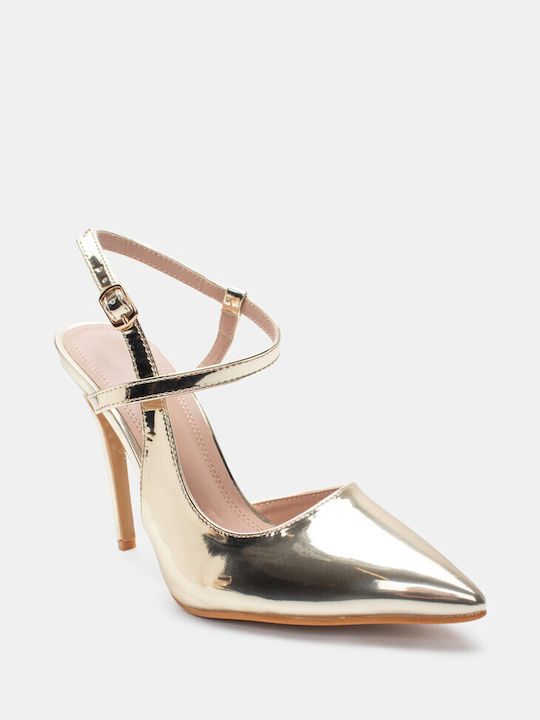 Pumps Lustrini Open Heel 4048009-gold