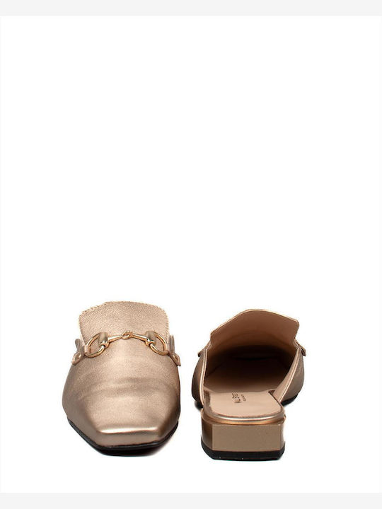 Flat Mules σε Χρυσό Χρώμα