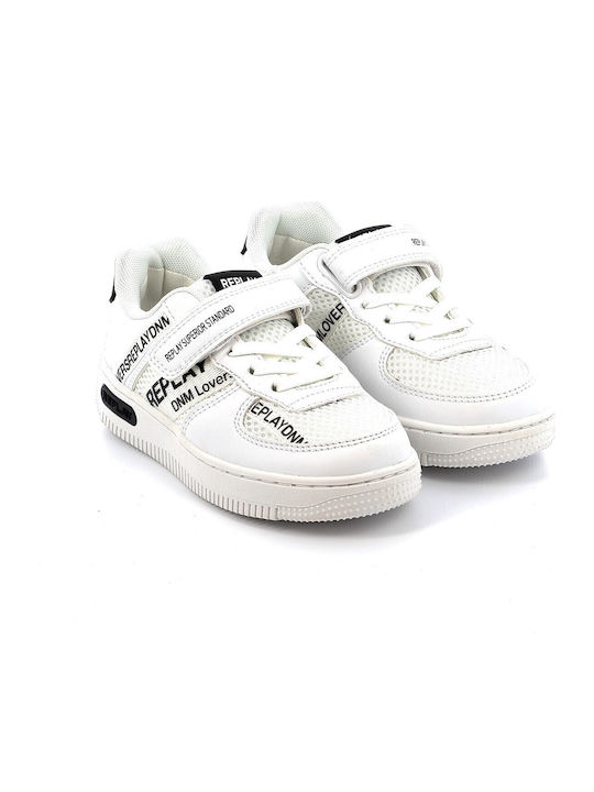 Kids' Low Casual Shoe Replay Color White Gbz43.000.c0004sw