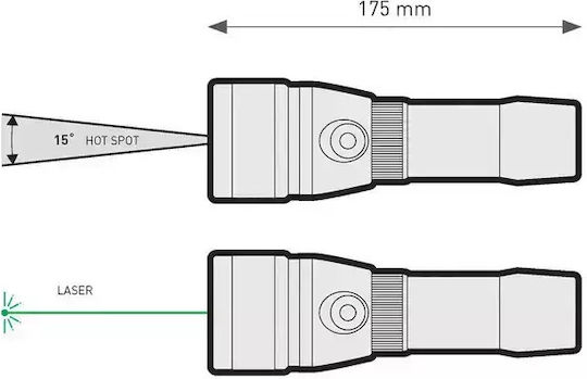 Mares Eos 25lr Laser Φακός Κατάδυσης LED με Φωτεινότητα 2500lm για Βάθος έως 120m