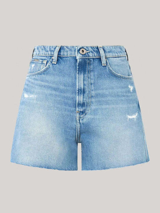 Aline Women's Jean High-waisted Shorts Blue